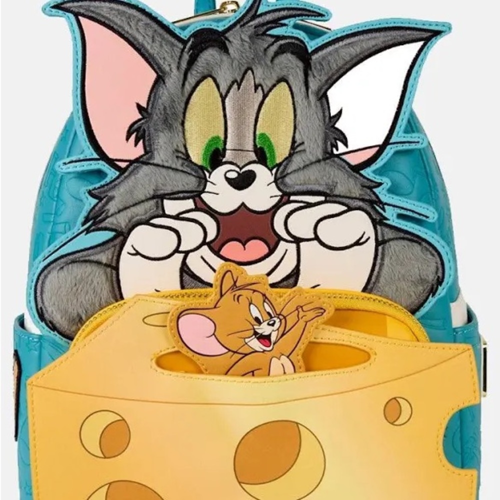 Loungefly Tom and Jerry Kids Backpack - Blue and Yellow